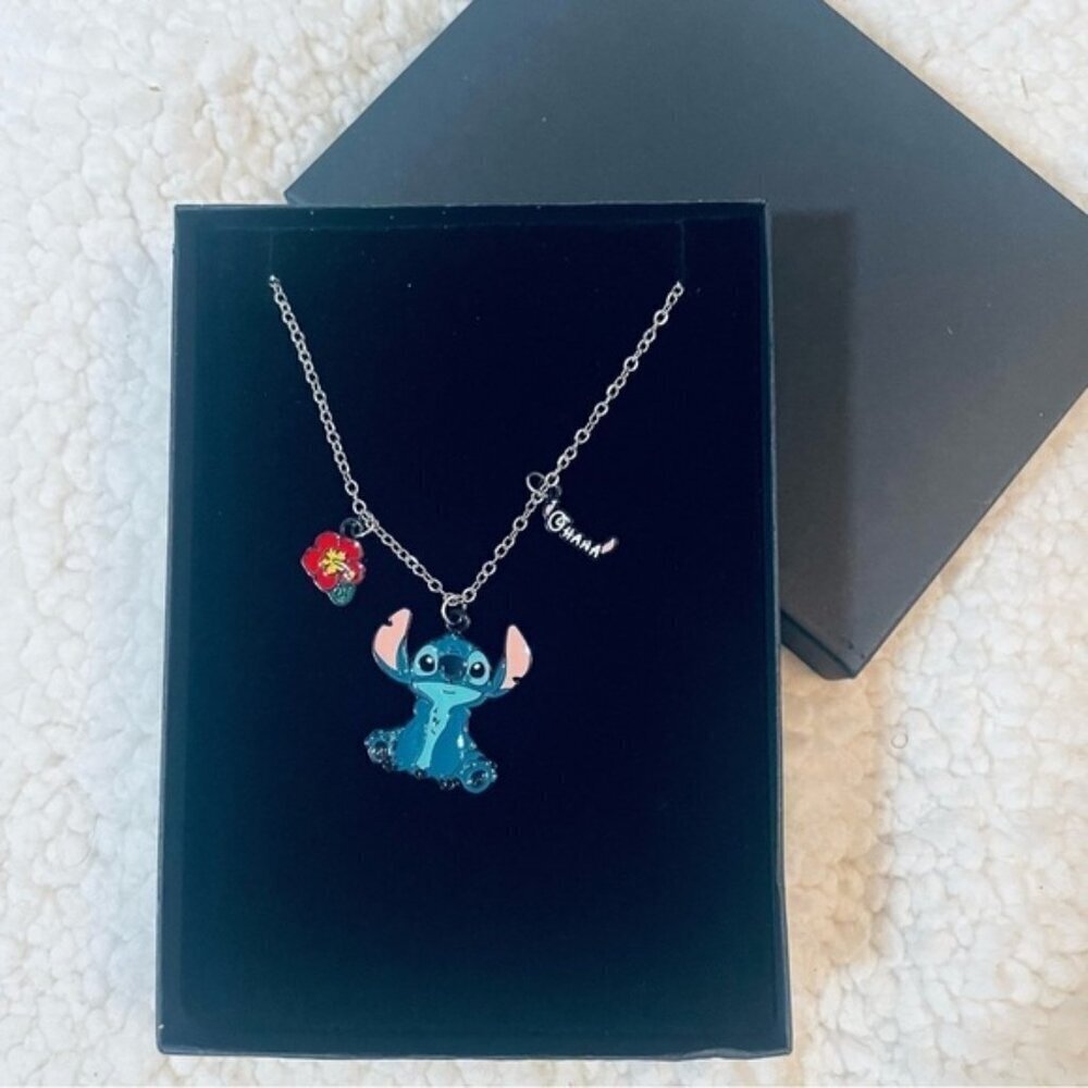 π NWOT Stitch "Ohana" Necklace β Zinc Fashion Jewelry πΊβ¨Lilo & Stitch - Picture 8 of 8